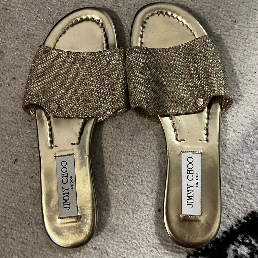 Gold jimmy choo sandals